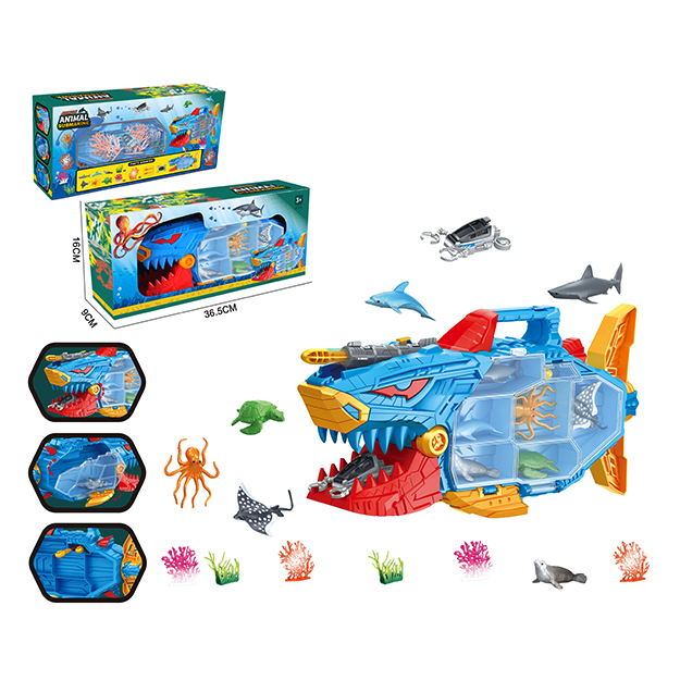 TIBURON TRANSPORTA FIGURAS MARINA