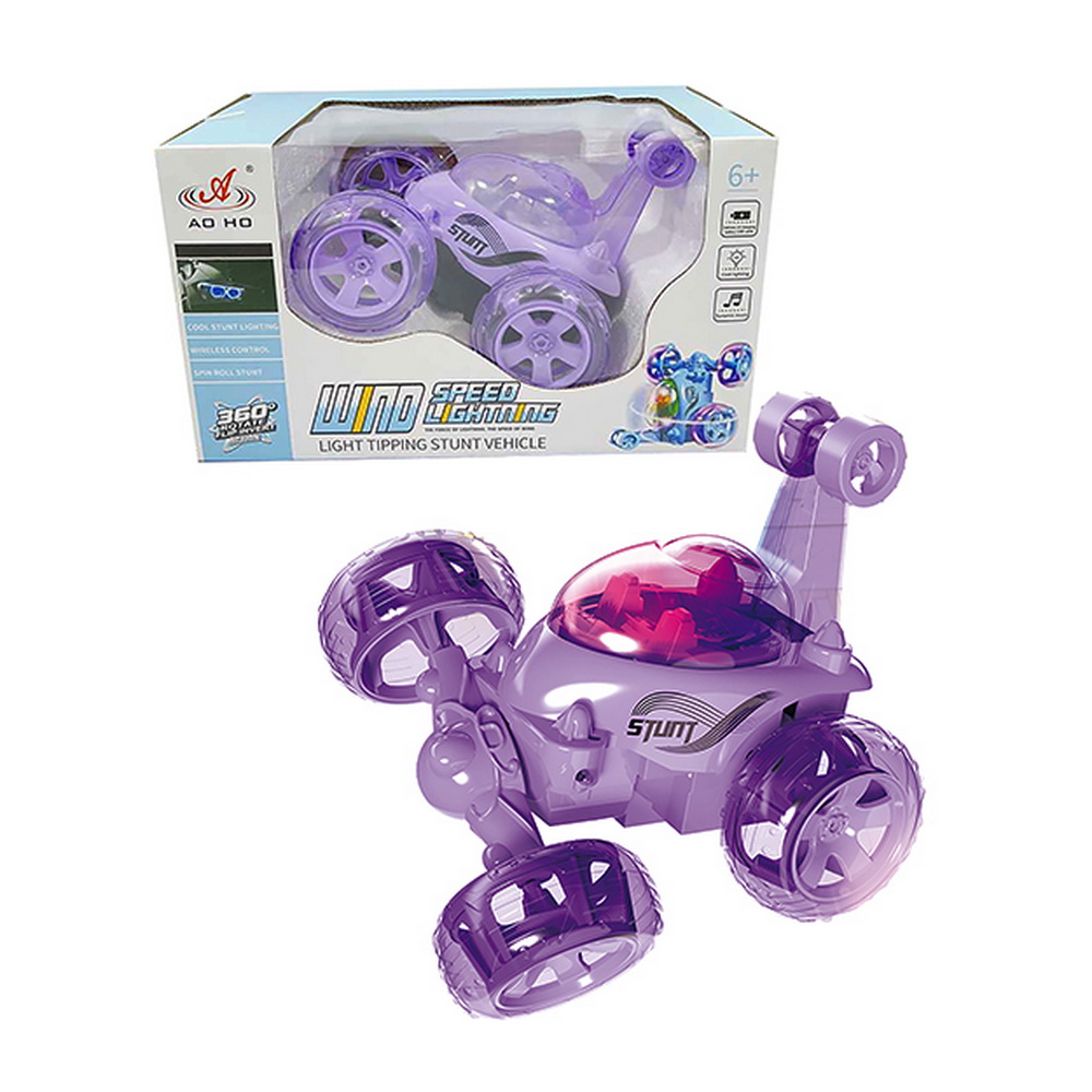 VEHICULO ACROBATICO 5 RUEDAS CON LUCES (morado)