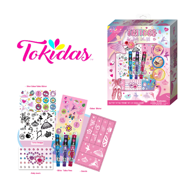 SET DE TATUAJES CON GLITTER